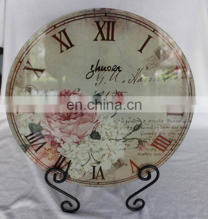 Sublimation round shape blank smooth surface tempered glass clock face