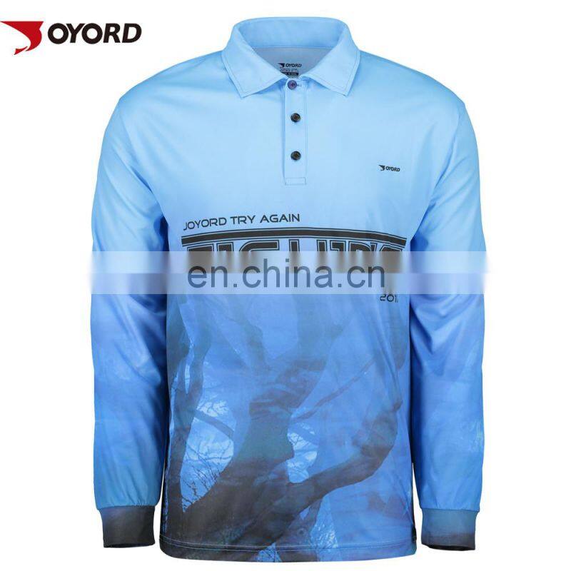 Cool design quick dry long sleeve pro fishing clothes for sports
