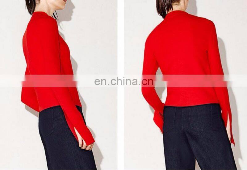 Latest design Single cold shoulder women summer sweaters