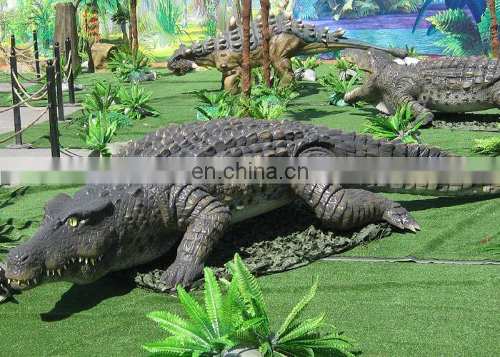 Family Garden Decoration Artificial Rubber Animals Crocodile Model
