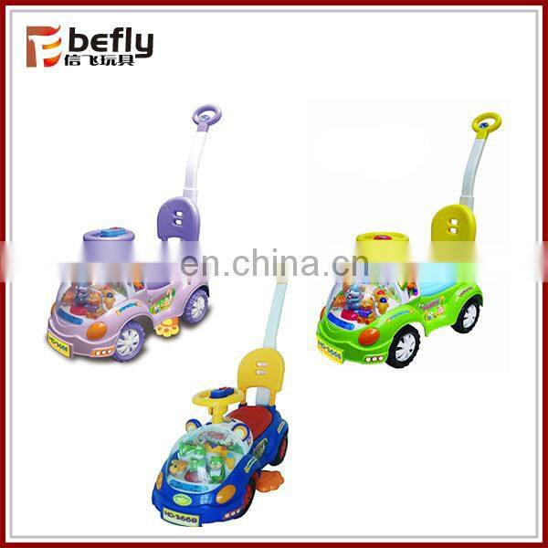 Funny red and yellow plastic baby sliding car on alibaba