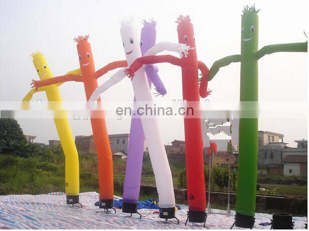 6m Tall Attractive Single Leg Air Dancer / Inflatable Yellow Wing Man For Advertising