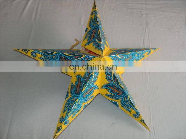 NEW GLITTER PRINTED PAPER STAR LANTERNS from india