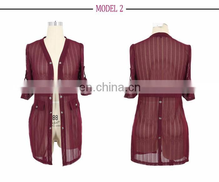 European Design Summer Long Solid Cardigan Roll Up Sleeve With the Vest Printed Dress Women's Set Suit Dress