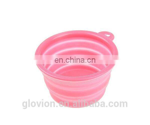 Glovion foldable pet bowl non-toxic colorful silicone folding pet bowl friendly pet bowl