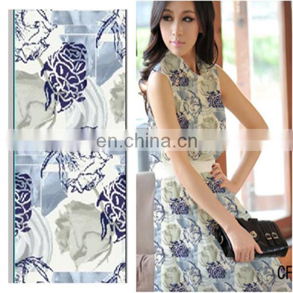 Digital Printed Chiffon Floral Polyester Fabric For Dress China Textile