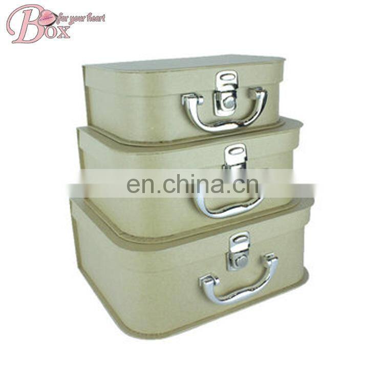 New Products 2017 Vintage Style Metal Lock Suitcase for Travel