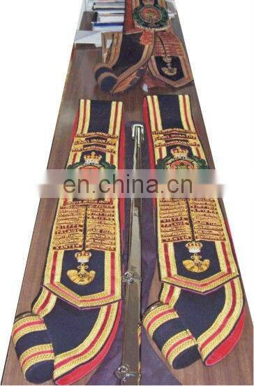 Bullion Embroidered Sashes | Cerimonial Sashes | Military Band Ceremonial Sash | Hand Embroidered Ceremonial Sashes