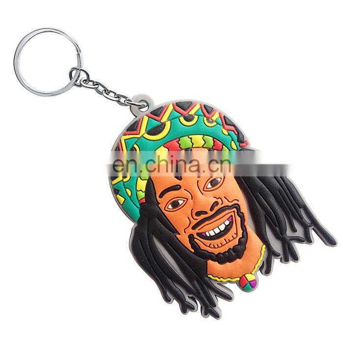 2016 Popular Bahamas souvenir PVC keyring/ tropical keychain/coconut keychain