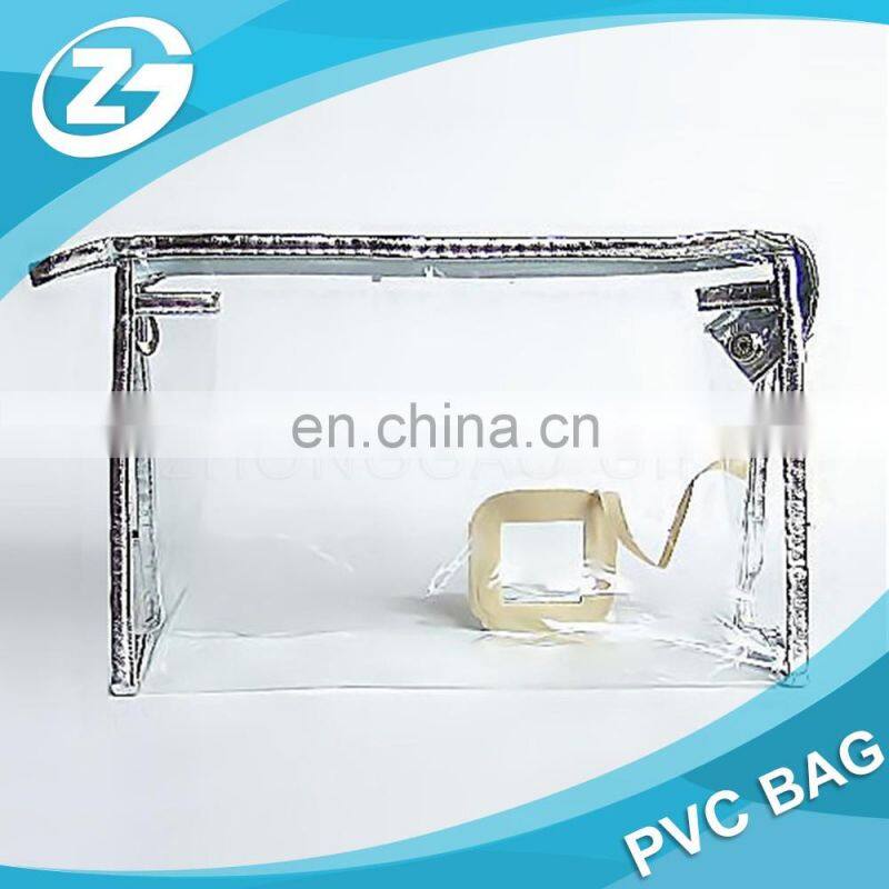 Cheap Zipper Top Waterproof Clear PVC Toiletry Bag