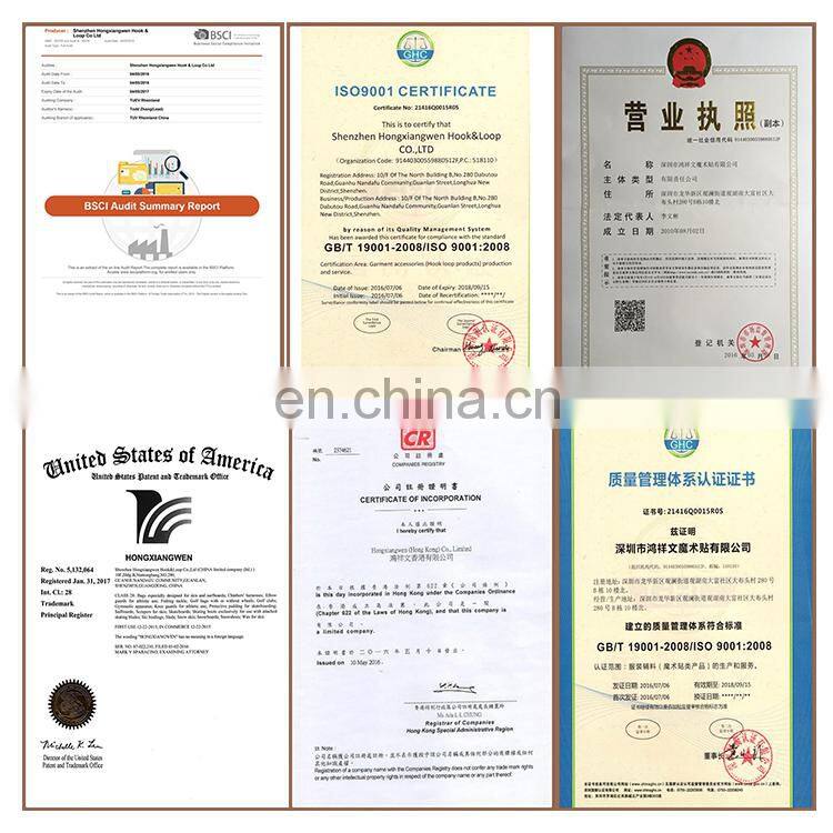 assorted colors adjustable hook loop wristband