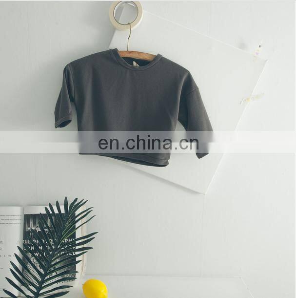 Simple Style Children Top Clothes Solid Color Baby Girls Hoodie