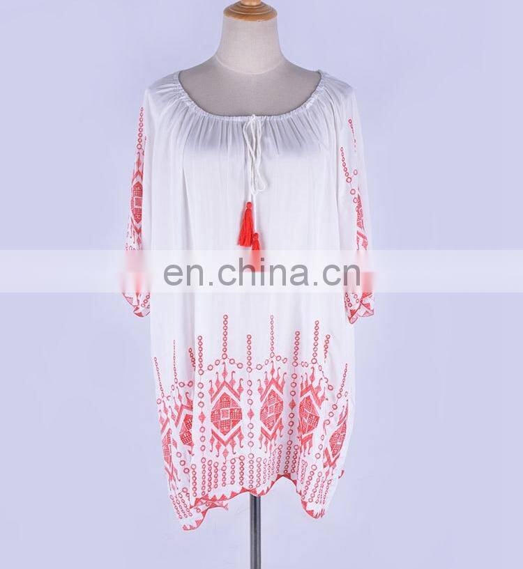 Cotton Embroidery Beach Cover up Tassel Plus size Beach Dress Pareos de Playa Mujer Swimsuit cover up Sarong Beachwear Vestido