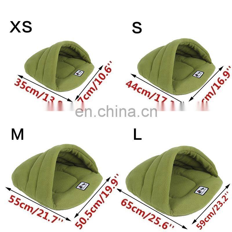Soft Polar Fleece Dog Beds Winter Warm Pet Nest Bed Small Dog Kennel House Cats Sleeping Cave Bed