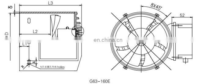 Hot selling machine grade Ventilation fans with 2800m3/h exhaust industrial extractor fan