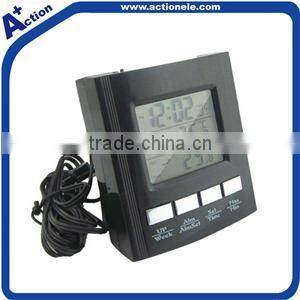 2014 new style digital thermometer hygrometer with desktop clock