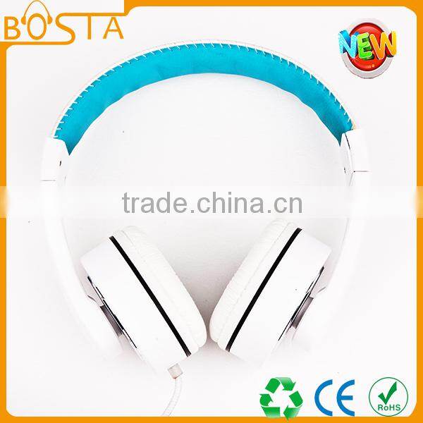 Best stylish funny hot selling promotional stereo bass pure white headphone