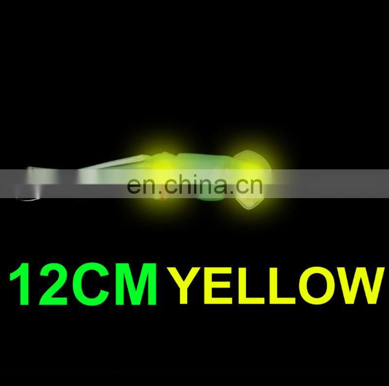 12cm 12g Trolling Sea Fish Lures Luminous Octopus artificial bait for fishing LED Light Electronic squid bait