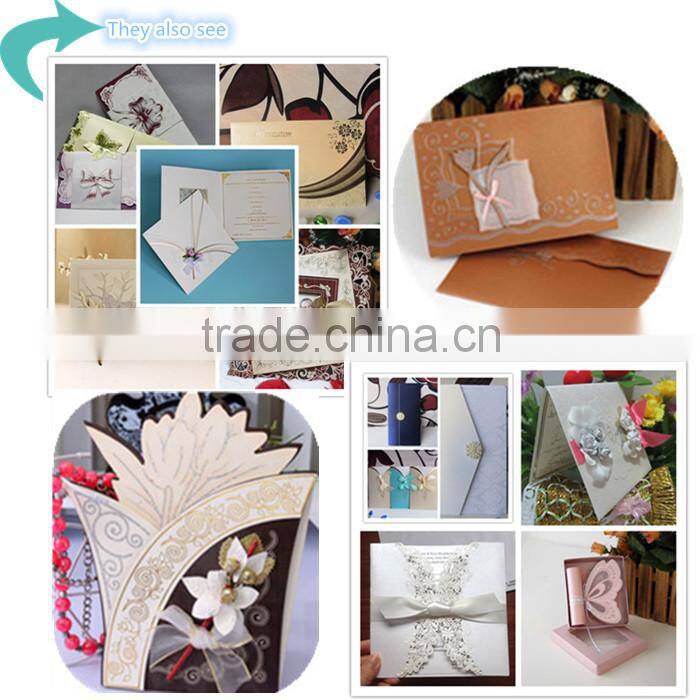 New 2016 Novelty Emboss Love Design Wood Wedding Invitation Cards