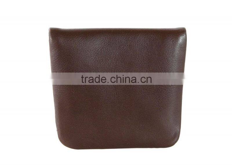 black soft calf leather pocket coin holder coin case coin pouch