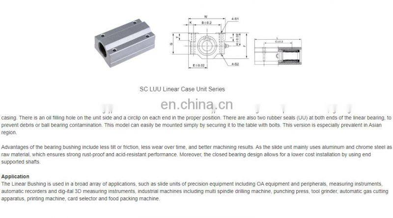 SC30LUU Linear Motion Ball Bearing Block for CNC Router with LM30LUU Bush Pillow Block Linear Shaft CNC 3D Printer Part