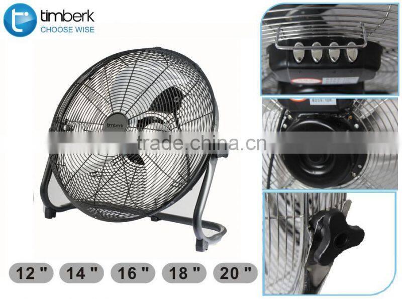16" inch black painting Floor Fan