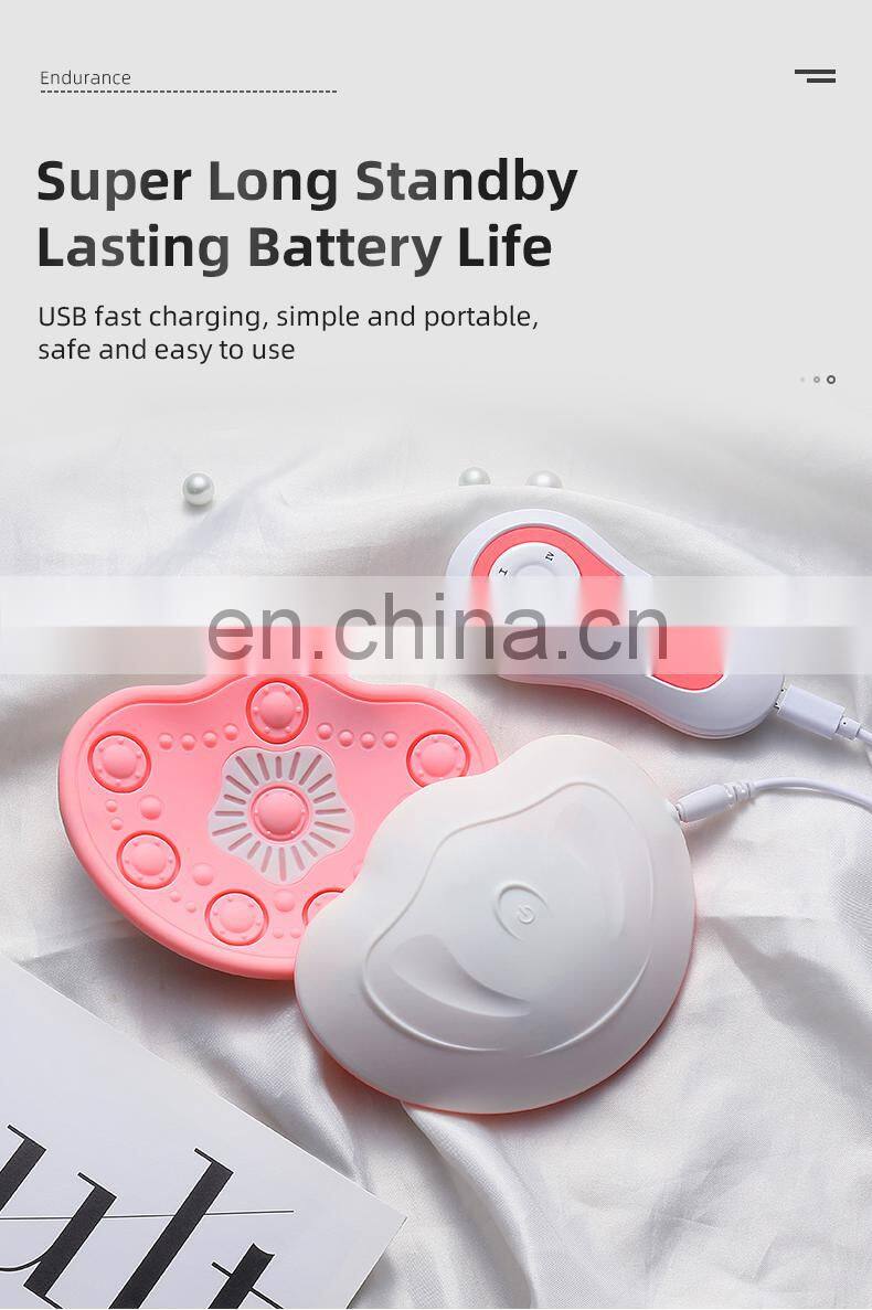 Wireless Silicone Chest Massager Red Blue Light Lactation Massage Care Hot Vibrating Breast Massager Machine