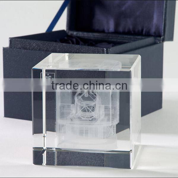 3d crystal laser engraving gifts high quality crystal cube