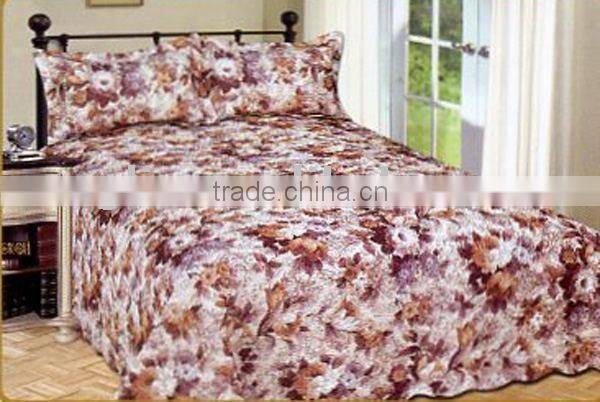 2016 Hot Sale 3pcs printed quilt set