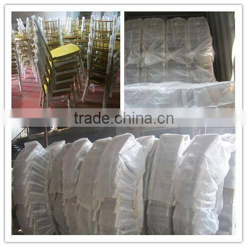 Factory price stackable metal frame modern wedding black cross back chair