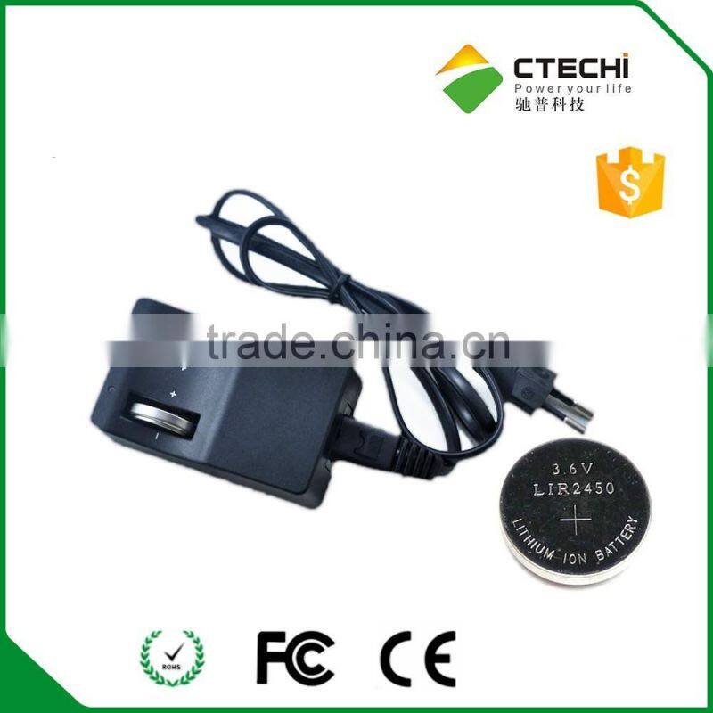 LIR2450 battery Charger for Li ion button cell/coin battery made in China