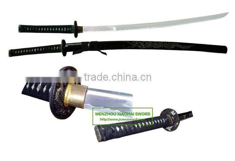 high quality damascus steel high carbon steel dragon handmade katana samurai sword HK065