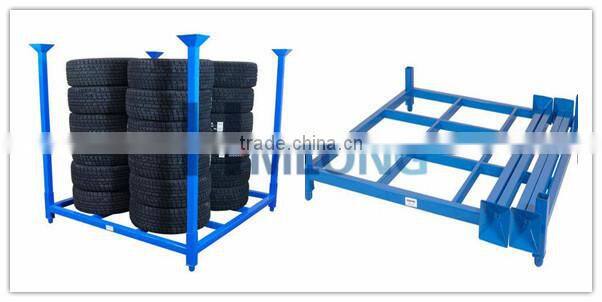 Heavy duty foldable stackable tire rack wholesale