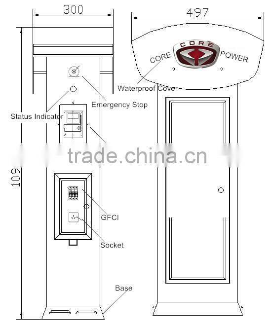 Intelligent high frequency EV charging station electrical car charging pile