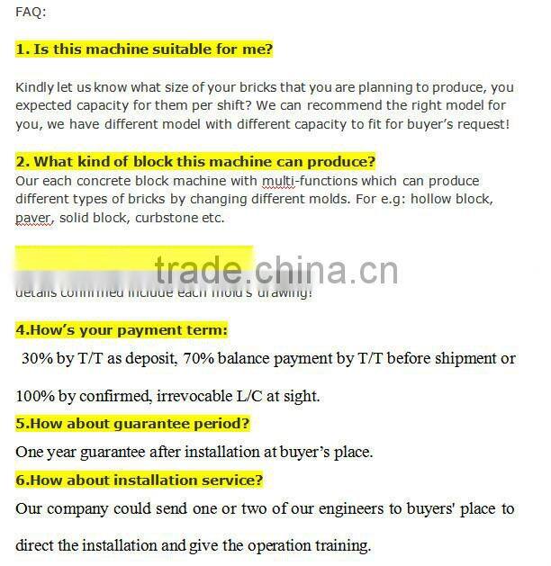 Hot sale QT3-15 concrete solid block machine