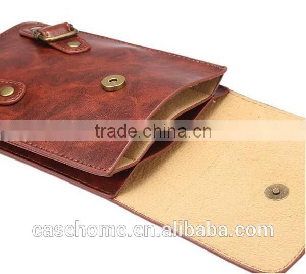 Business Style Universal Lady Carry Leather Case Suits All Mobile Phones