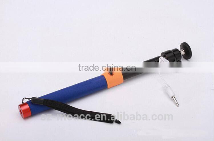 Without battery and bluetooth handheld wired selfie stick