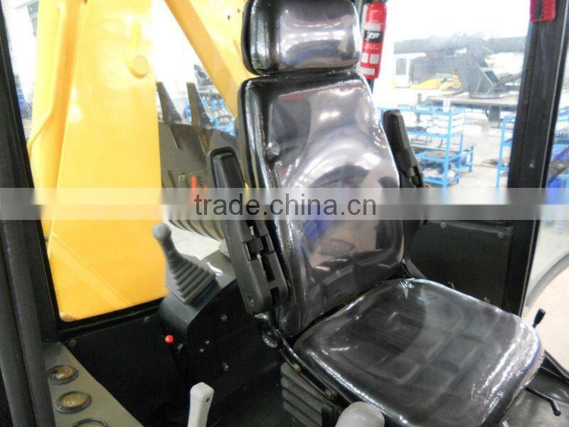 Backhoe loader with attachments CE,vertical legs