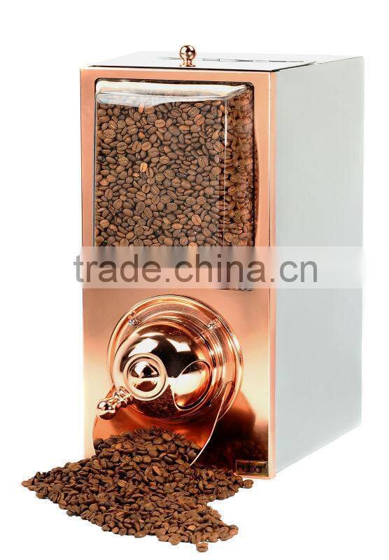 Golden Coffee Bean Dispenser/Aesthetic Coffee Silos/Best Coffee Bean Dispensers/Bulk Coffee Display Box/Coffee Bean Dosage Silos
