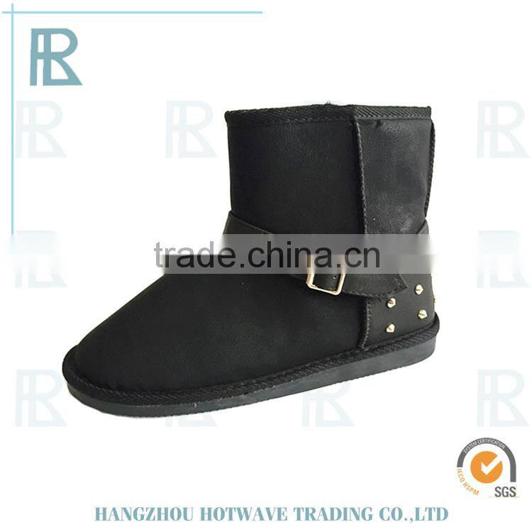 Cheap plain white comfortable casual snow woman boot