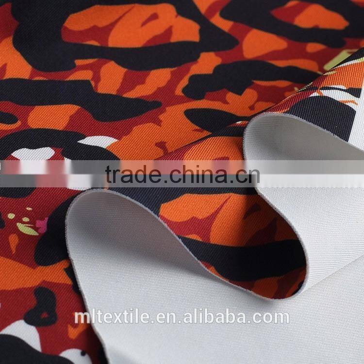 95%polyester5%spandex scuba air layer digital printing fabric for garment and t-shirt