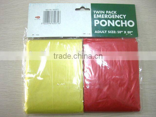 pe plastic rain poncho