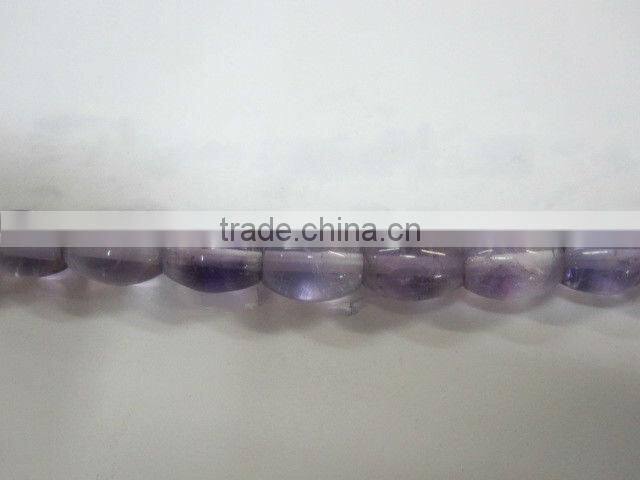 Natural gemstone amethyst barrel shape