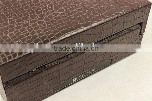 Black luxury watch box PU leather single watch box