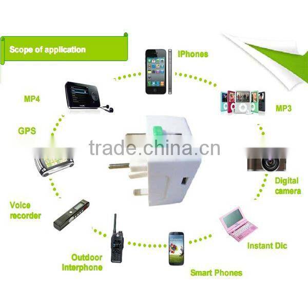 Worldwide US/EU/AU/UK Travel Adapter Plug Korea