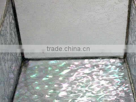 MX160097 wholesale rainbow shining stained glass jewelry box for wedding gift