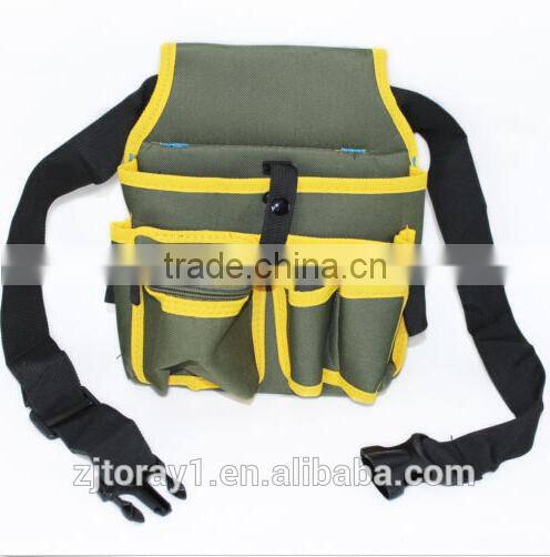 Olive Adjustable Strap Canvas Waist Tool Bag for Men