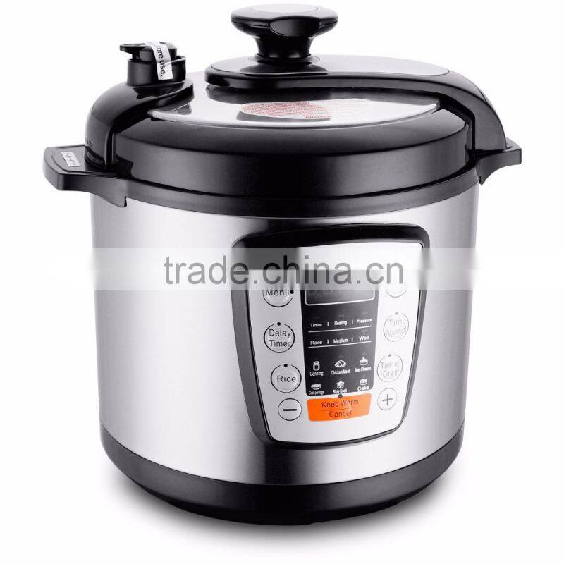 CE GS Approval 5L Golden Color Stainless steel digital multi electric pressure cooker / HDP-Y0504E-G