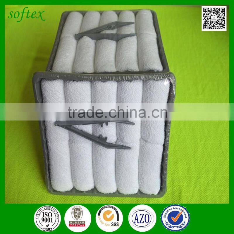 wholesale china Airplane Terry 10x10 cotton Airline Hot Cold Wet Towel / Refreshing Towel