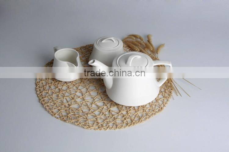 white durable fine China porcelain tea pot